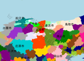 江府町の位置を示す地図