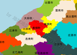 美郷町の位置を示す地図
