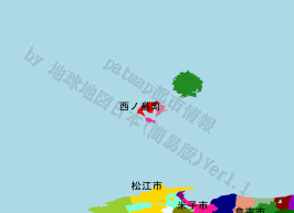 西ノ島町の位置を示す地図