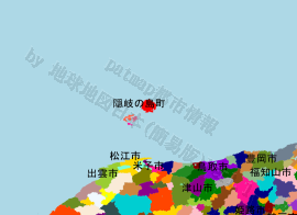 隠岐の島町の位置を示す地図