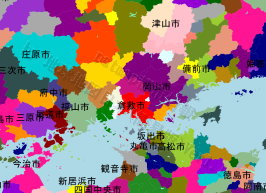 倉敷市の位置を示す地図