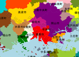 倉敷市の位置を示す地図