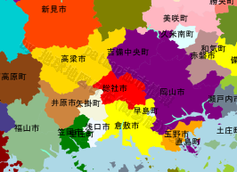 総社市の位置を示す地図