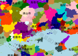 備前市の位置を示す地図