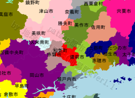 和気町の位置を示す地図