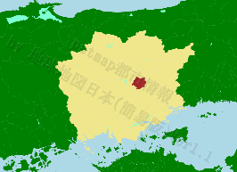 久米南町の位置を示す地図