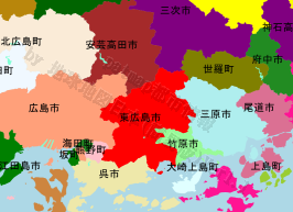 東広島市の位置を示す地図
