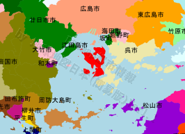 江田島市の位置を示す地図