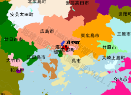 海田町の位置を示す地図