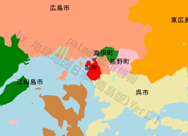 坂町の位置を示す地図