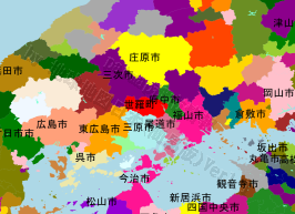世羅町の位置を示す地図