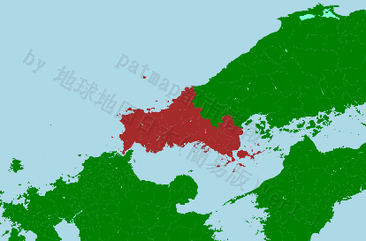 山口県の位置を示す地図