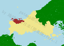 長門市の位置を示す地図