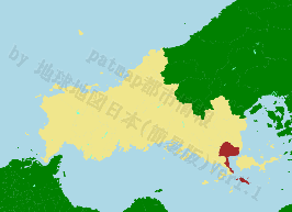 柳井市の位置を示す地図