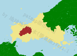 美祢市の位置を示す地図