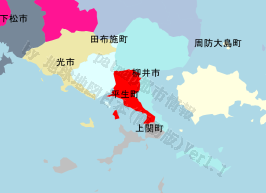 平生町の位置を示す地図