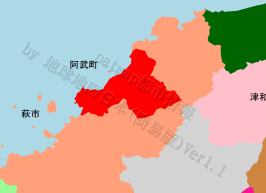 阿武町の位置を示す地図
