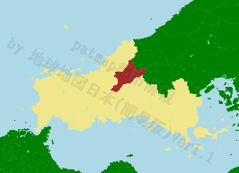 阿東町の位置を示す地図