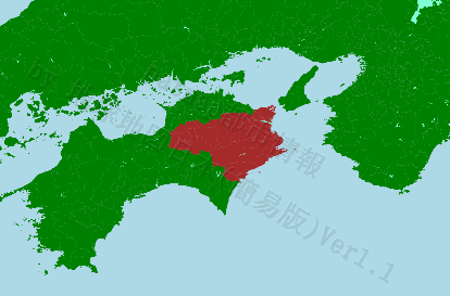 徳島県の位置を示す地図