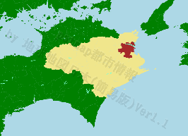 徳島市の位置を示す地図