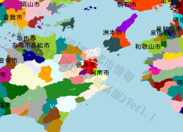 徳島市の位置を示す地図