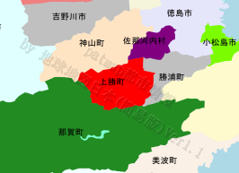 上勝町の位置を示す地図