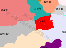 石井町の位置を示す地図