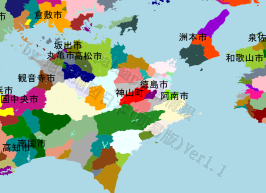神山町の位置を示す地図