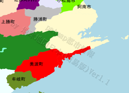 美波町の位置を示す地図