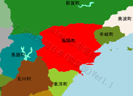海陽町の位置を示す地図