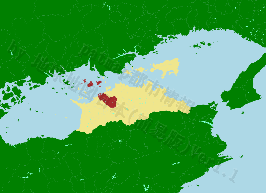 丸亀市の位置を示す地図