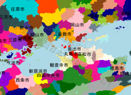 丸亀市の位置を示す地図