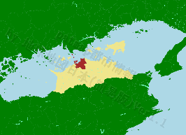 坂出市の位置を示す地図