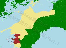宇和島市の位置を示す地図