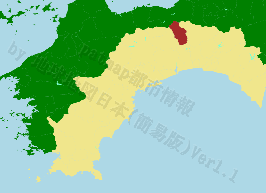 本山町の位置を示す地図