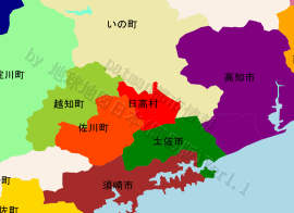日高村の位置を示す地図