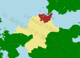 北九州市の位置を示す地図