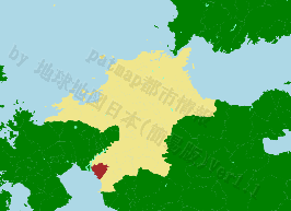 柳川市の位置を示す地図