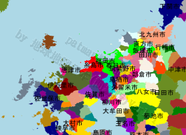 糸島市の位置を示す地図