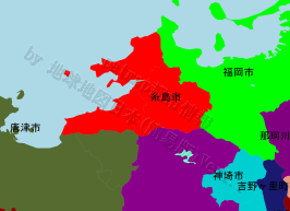 糸島市の位置を示す地図