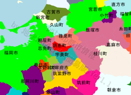 須恵町の位置を示す地図