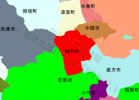 鞍手町の位置を示す地図