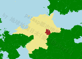 添田町の位置を示す地図