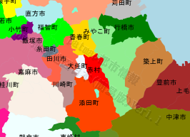 赤村の位置を示す地図