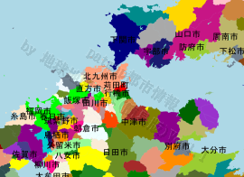 苅田町の位置を示す地図