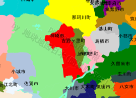 神埼市の位置を示す地図