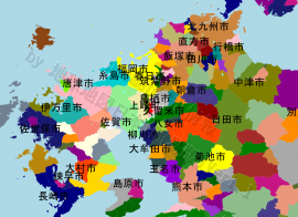 上峰町の位置を示す地図