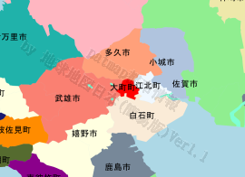 大町町の位置を示す地図