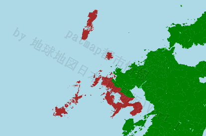 長崎県の位置を示す地図