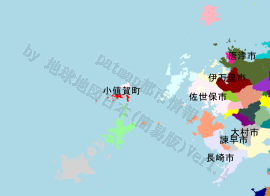小値賀町の位置を示す地図